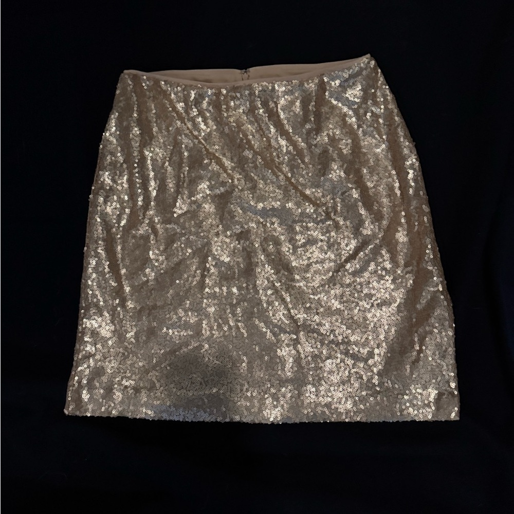 Elegant Gold Sequin Skirt